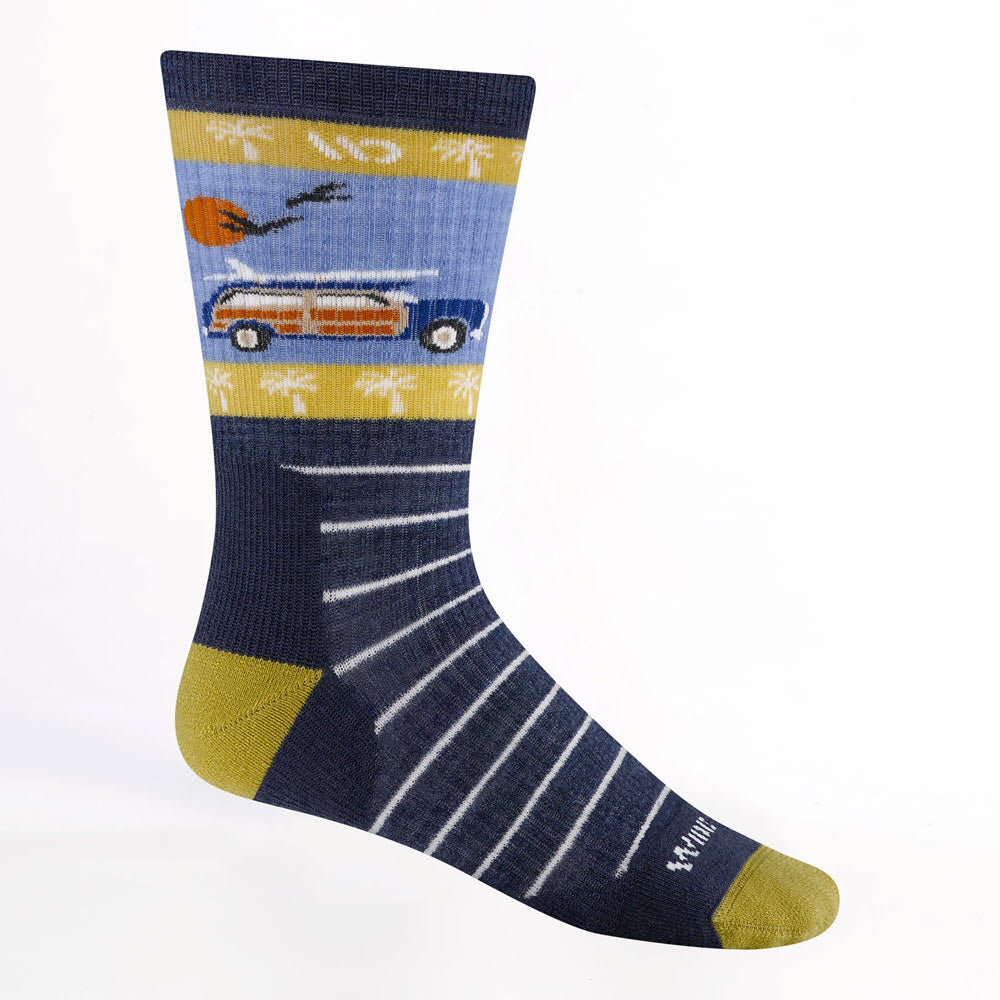 WIDE OPEN WAY BACK CREW SOCKS DENIM - MENS