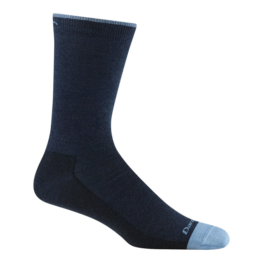 DARN TOUGH SOLID LIGHTWEIGHT CREW SOCKS ECLIPSE/VAPOR - MENS