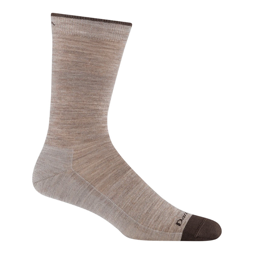 DARN TOUGH MENS SOLID LIGHTWEIGHT CREW SOCKS RYE - MENS