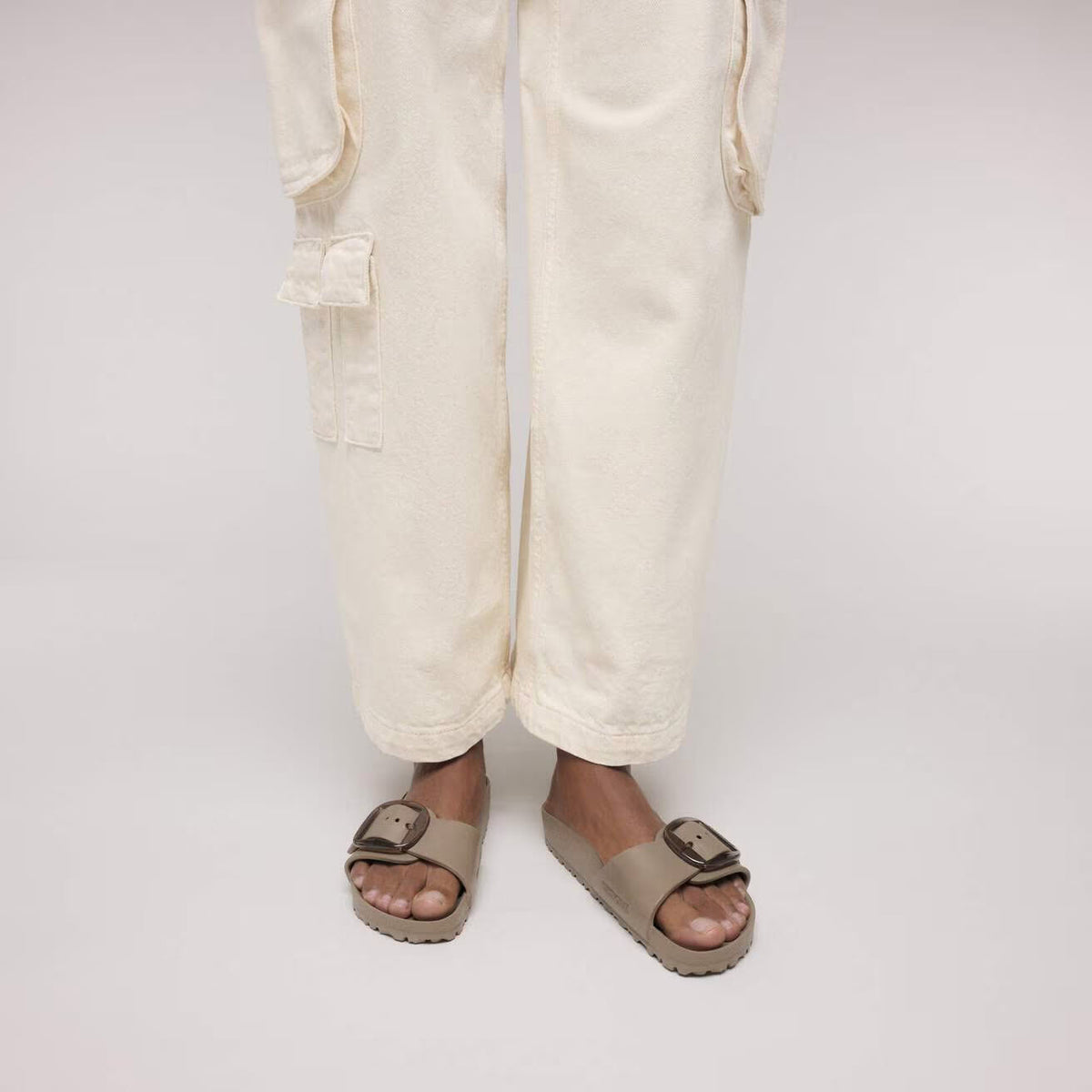 BIRKENSTOCK MADRID EVA BIG BUCKLE GRAY TAUPE - WOMENS