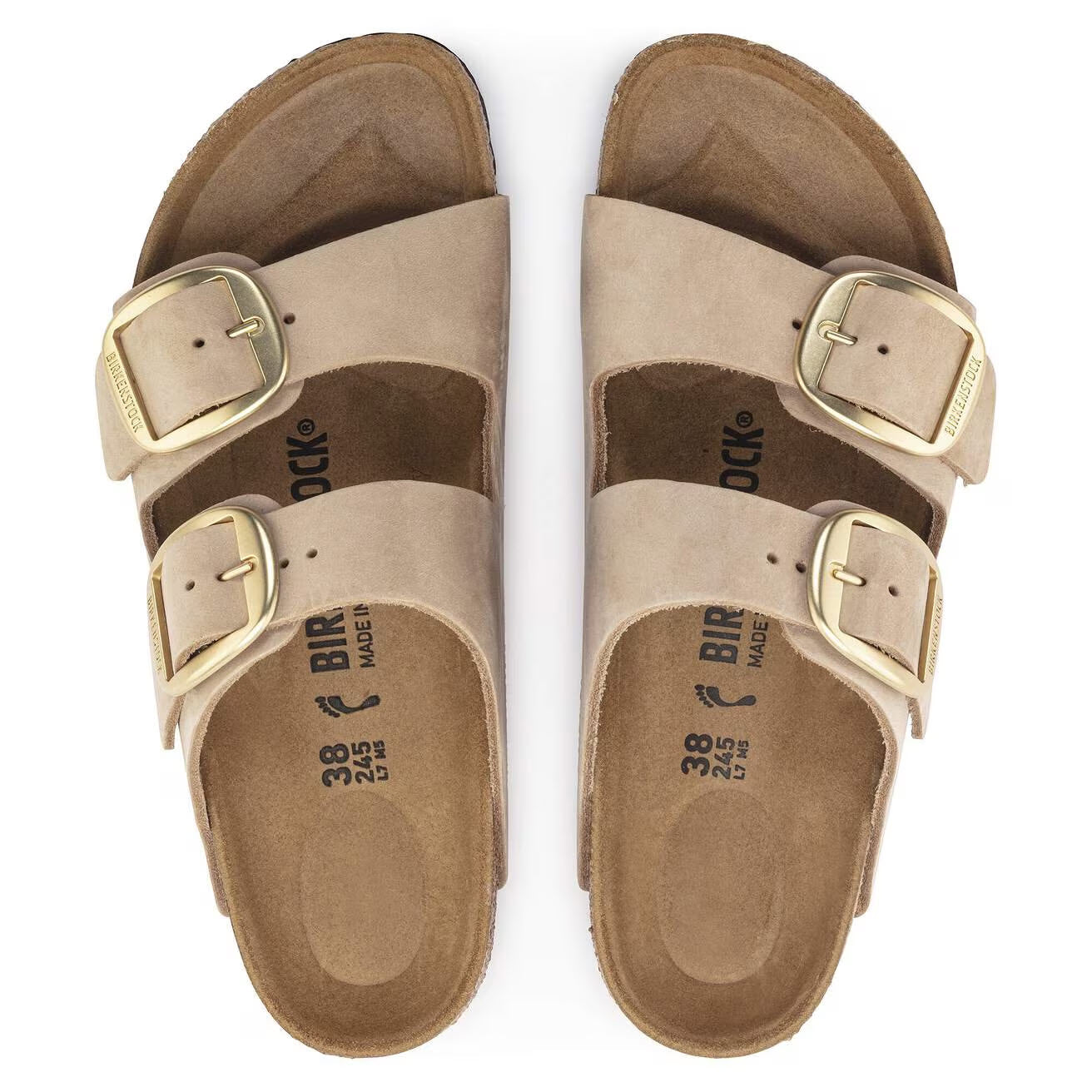 BIRKENSTOCK ARIZONA BIG BUCKLE BIRKOFLOR SANDCASTLE - WOMENS