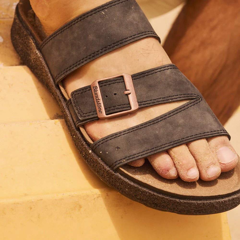 BLUNDSTONE AEROCORK SANDAL RUSTIC BLACK - ADULTS