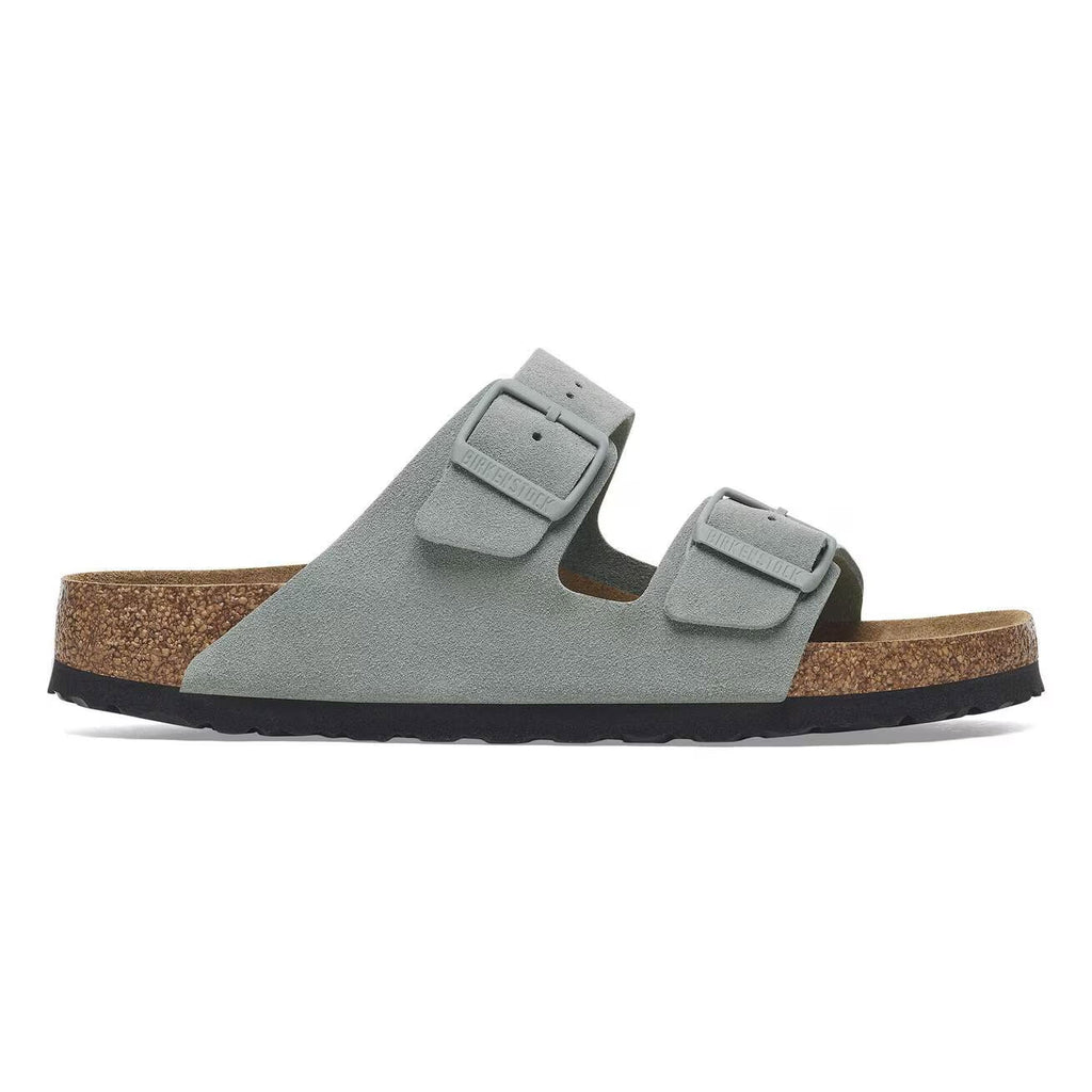 BIRKENSTOCK ARIZONA SOFT FOOTBED SUEDE PURE SAGE - WOMENS - Lamey