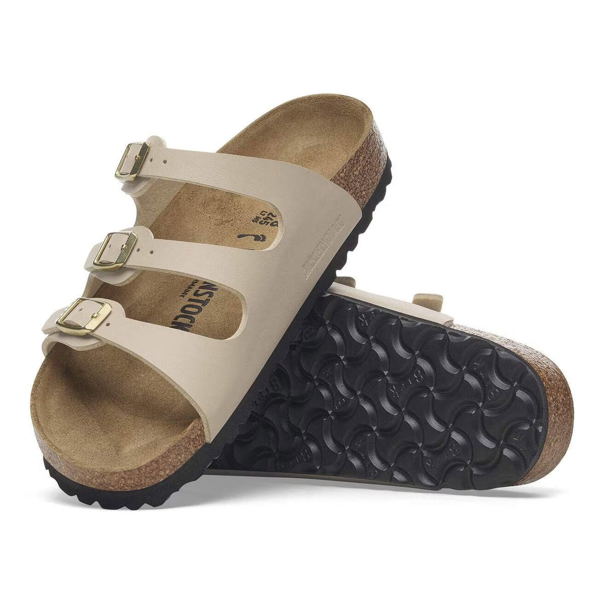 BIRKENSTOCK FLORIDA BIRKOFLOR FLOWERS SANDCASTLE - WOMENS