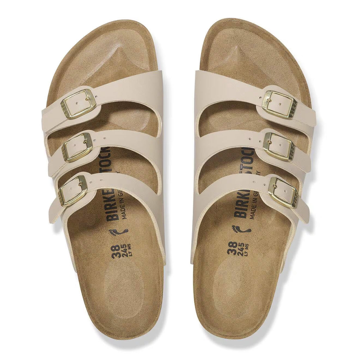 BIRKENSTOCK FLORIDA BIRKOFLOR FLOWERS SANDCASTLE - WOMENS
