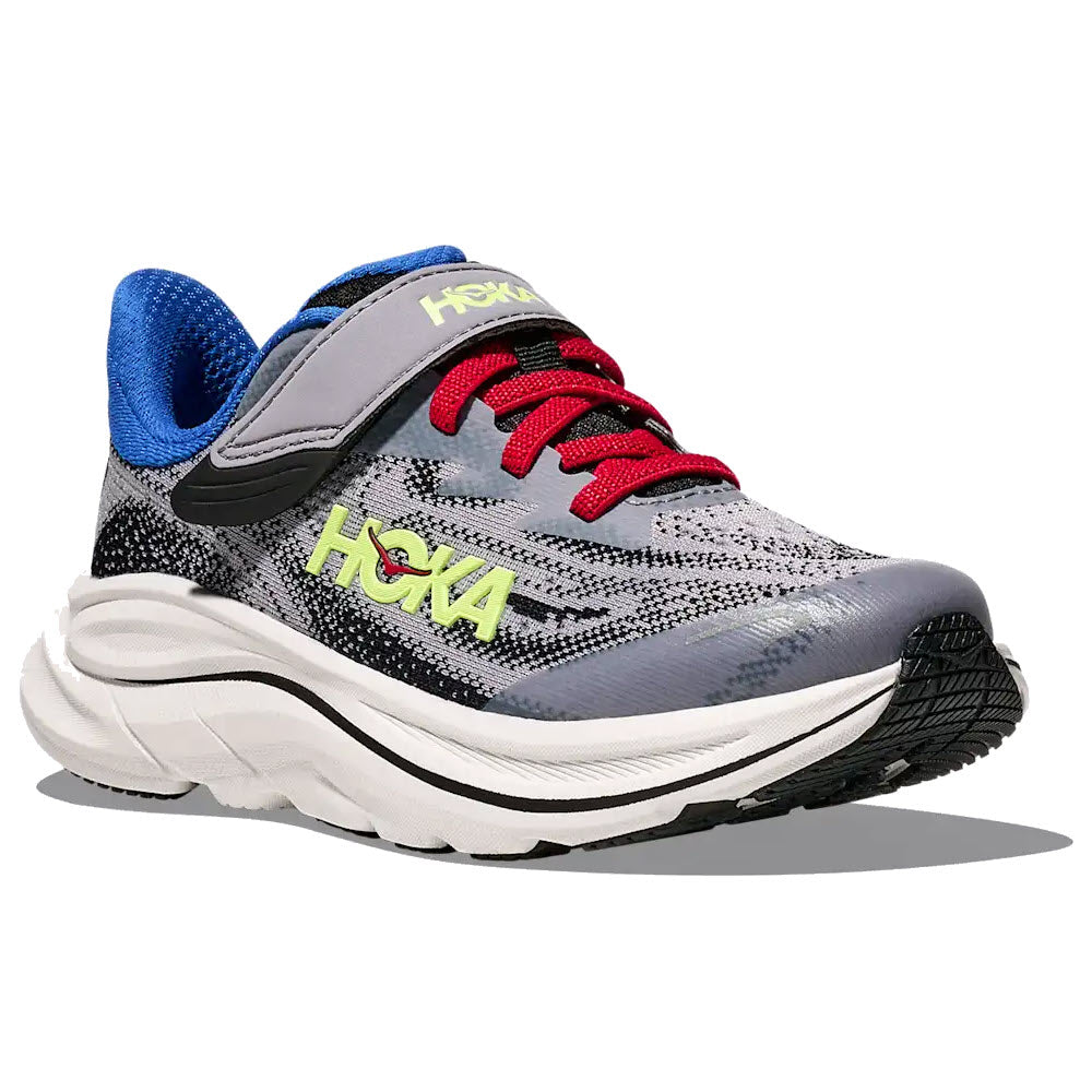 HOKA CLIFTON 10 FOGGY GREY/BLACK - KIDS