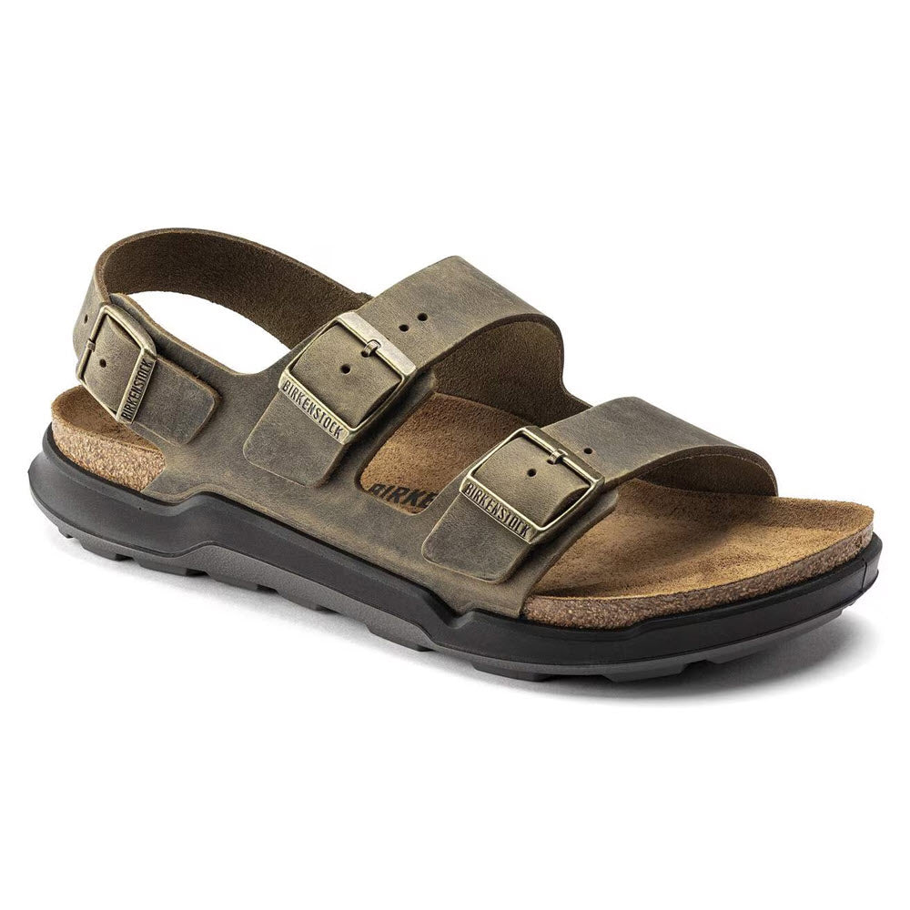 BIRKENSTOCK MILANO CROSSTOWN OILED FADED KHAKI - MENS