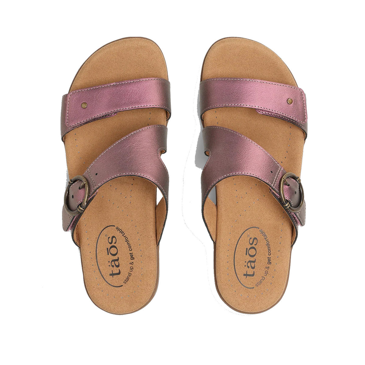 TAOS WESTSIDE SLIDE VIOLET METALLIC - WOMENS