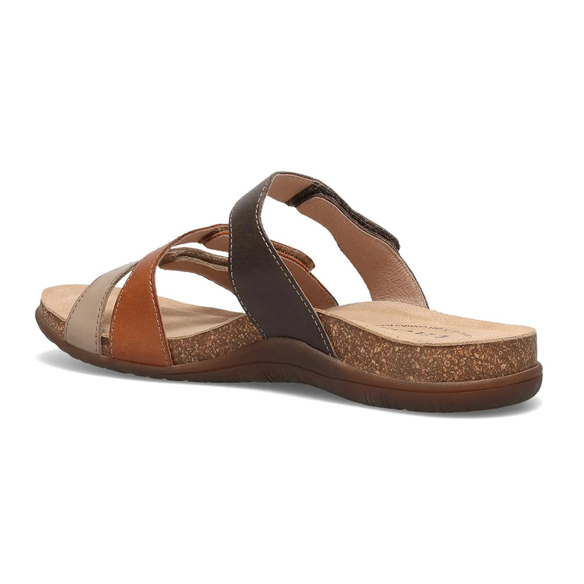 TAOS SCRIBBLE SLIDE BROWN MULTI - WOMENS