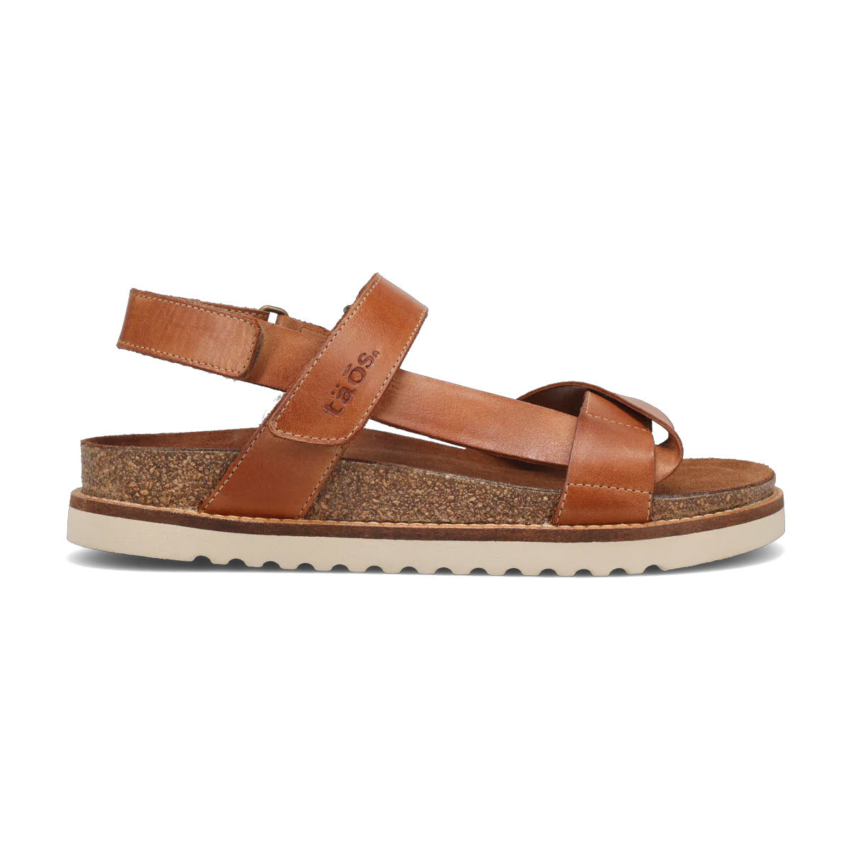 TAOS SIDEWAYS SANDAL CARAMEL - WOMENS