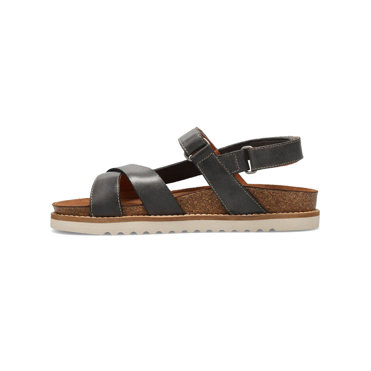 TAOS SIDEWAYS SANDAL STEEL - WOMENS