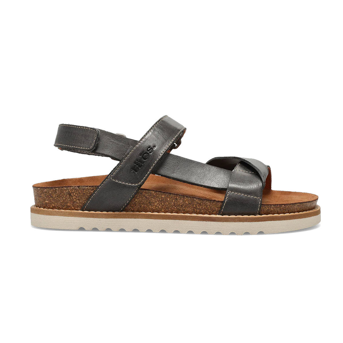 TAOS SIDEWAYS SANDAL STEEL - WOMENS