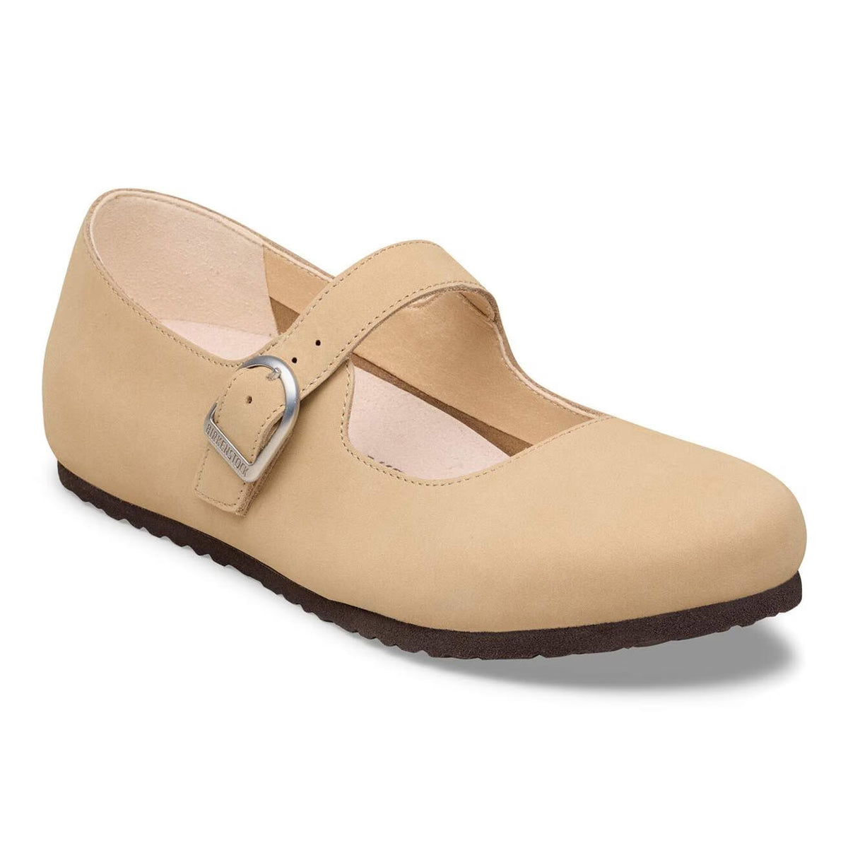 BIRKENSTOCK SANTA CLARITA MARY JANE NUBUCK SANDCASTLE - WOMENS