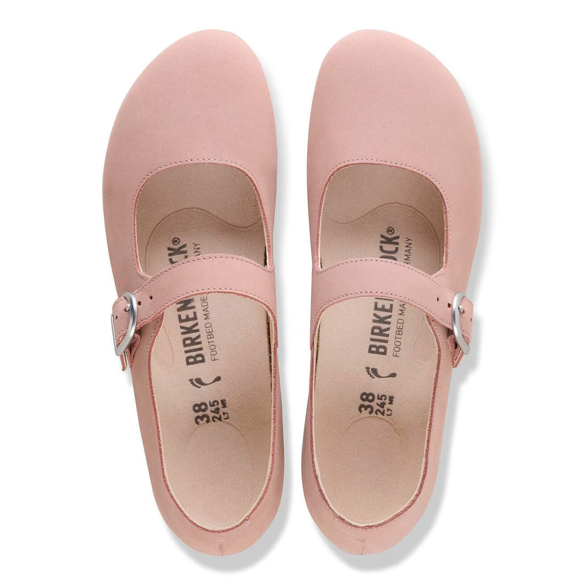 BIRKENSTOCK SANTA CLARITA MARY JANE NUBUCK PINK CLAY - WOMENS