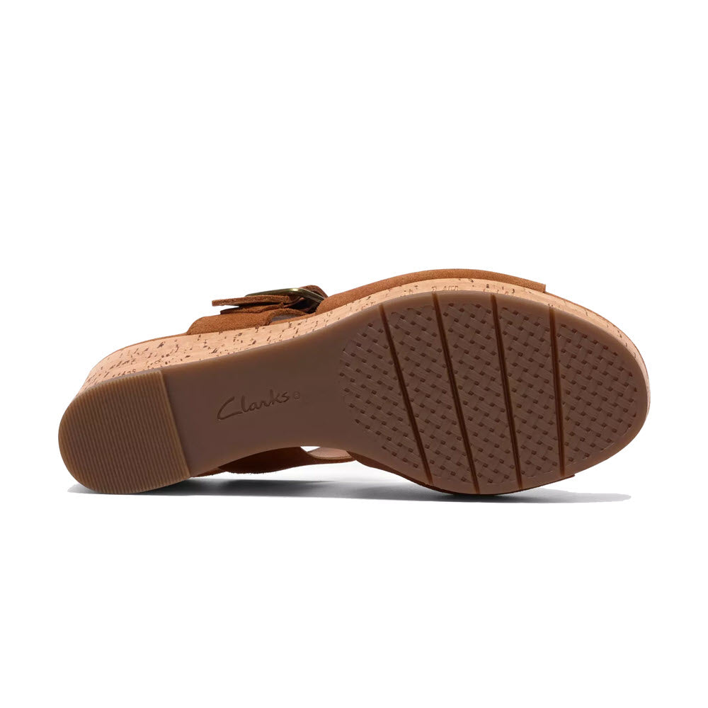 CLARKS SABINA DREAM SANDAL TAN SUEDE - WOMENS