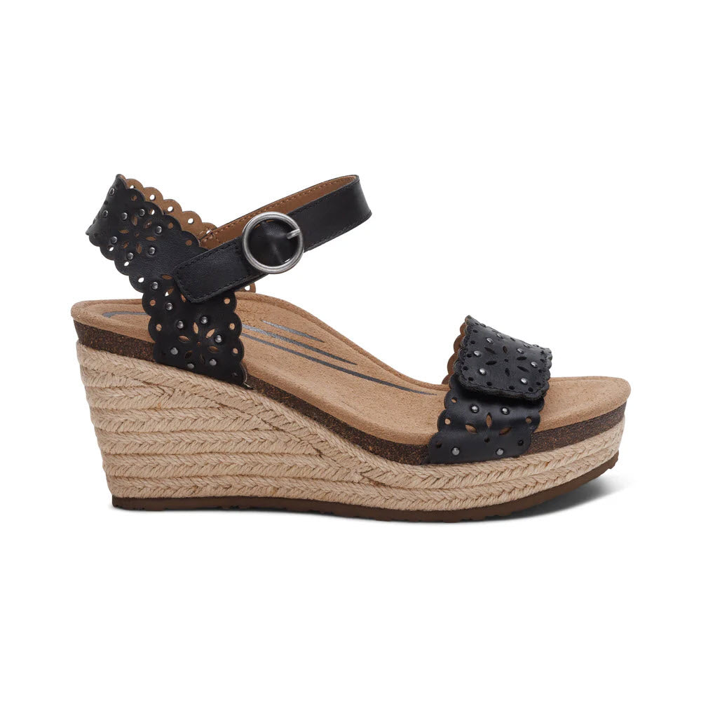 AETREX SYDNEY CUTOUT BLACK - WOMENS