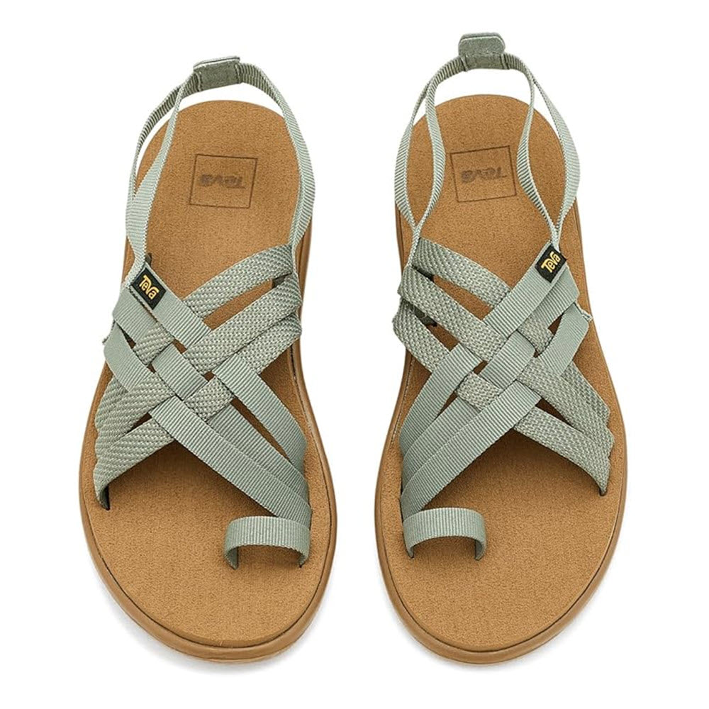 TEVA VOYA STRAPPY SEAGRASS DEEP LICHEN GREEN - WOMENS