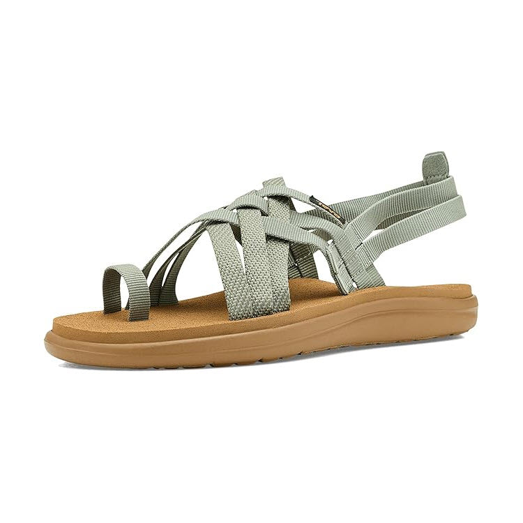 TEVA VOYA STRAPPY SEAGRASS DEEP LICHEN GREEN - WOMENS