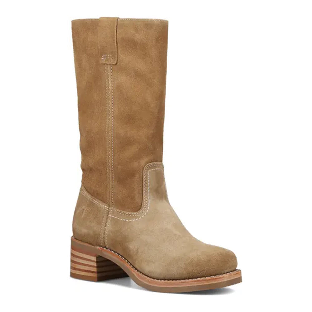 FRYE CAMPUS 12R TAN BUCK SUEDE - WOMENS
