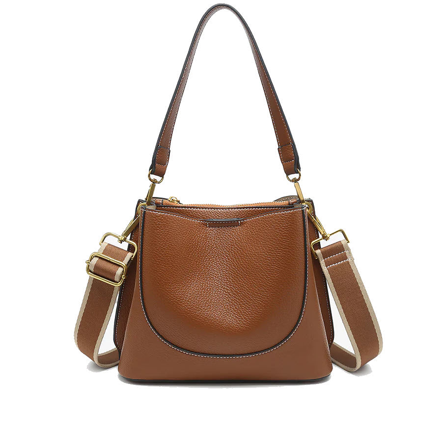 JEN & CO CORINNA BUCKET BAG BROWN