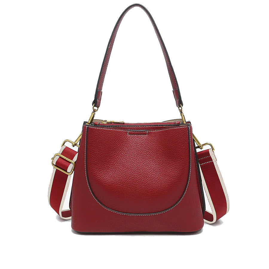 JEN & CO CORINNA BUCKET BAG WINE