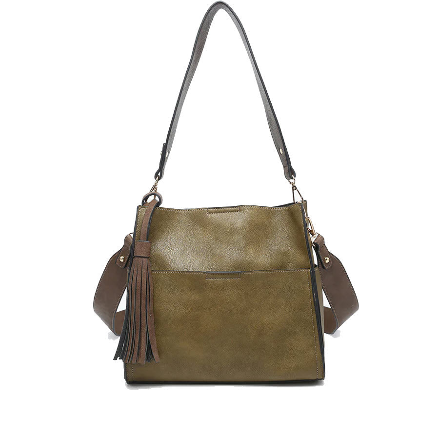JEN & CO LYLA BUCKET BAG OLIVE