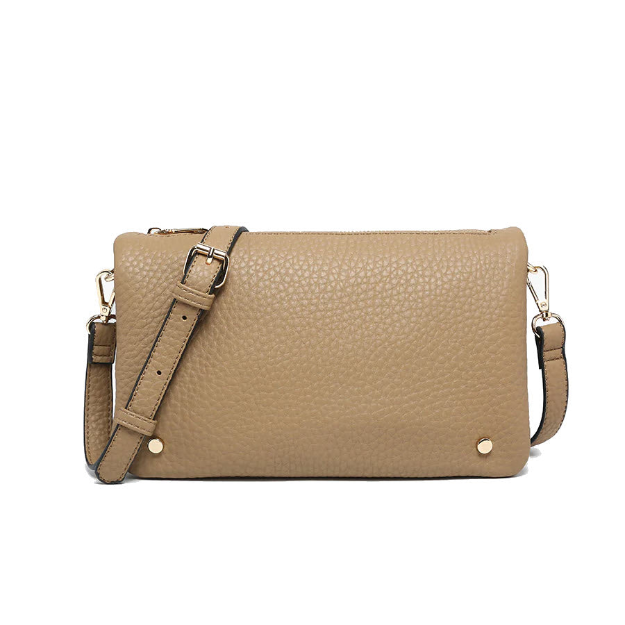 JEN & CO PHIONA CROSSBODY BAG TAUPE