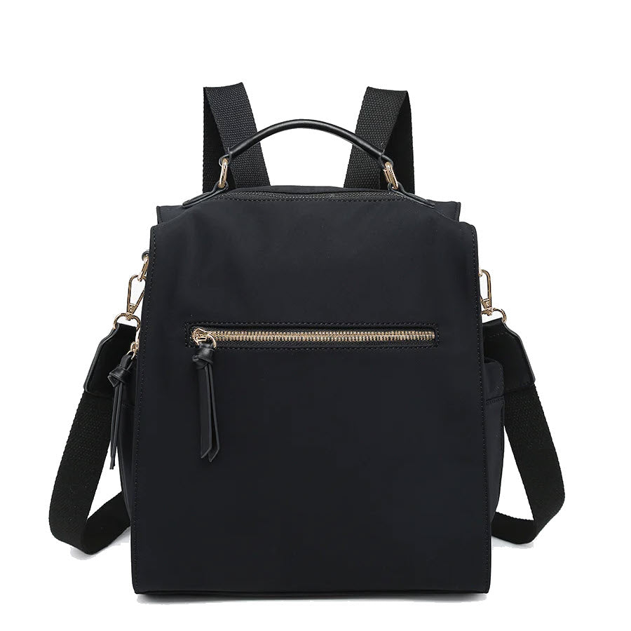 JEN & CO LAURA NYLON BACKPACK BLACK