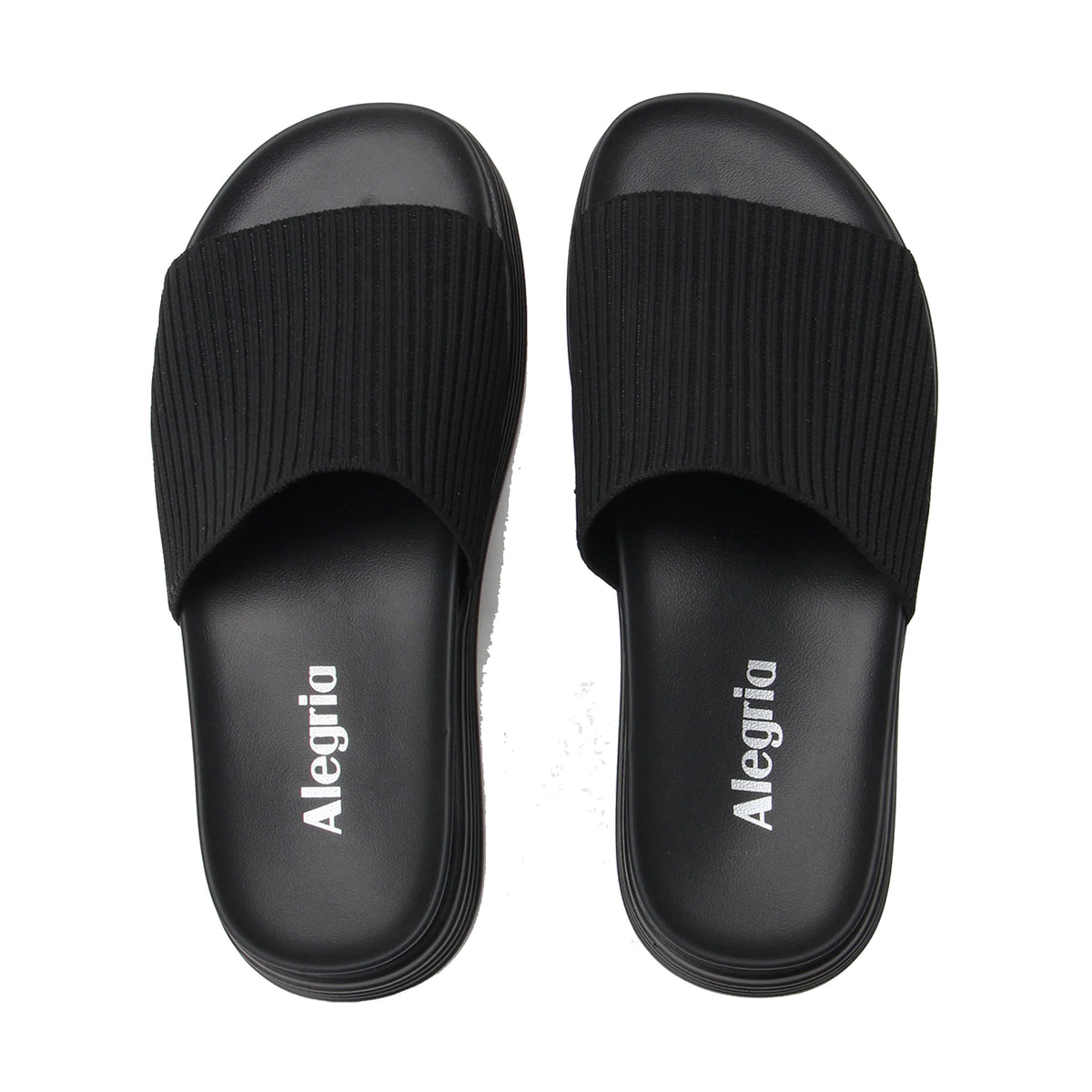 ALEGRIA AKIMI ELEVATED SPORT OUTSOLE SANDAL BLACK - WOMENS