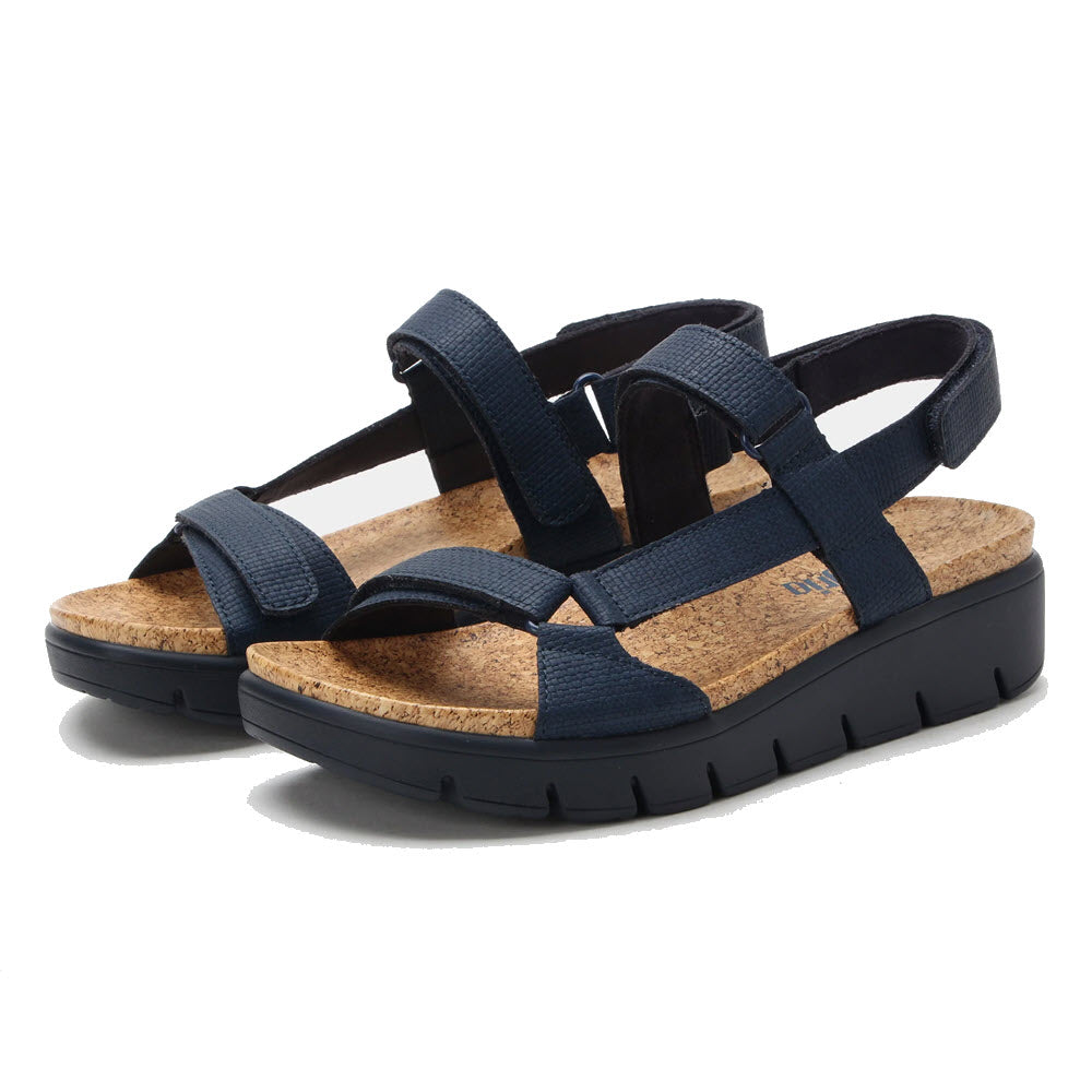 ALEGRIA HENNA ADJUSTABLE VEGAN LEATHER NETTED NAVY - WOMENS