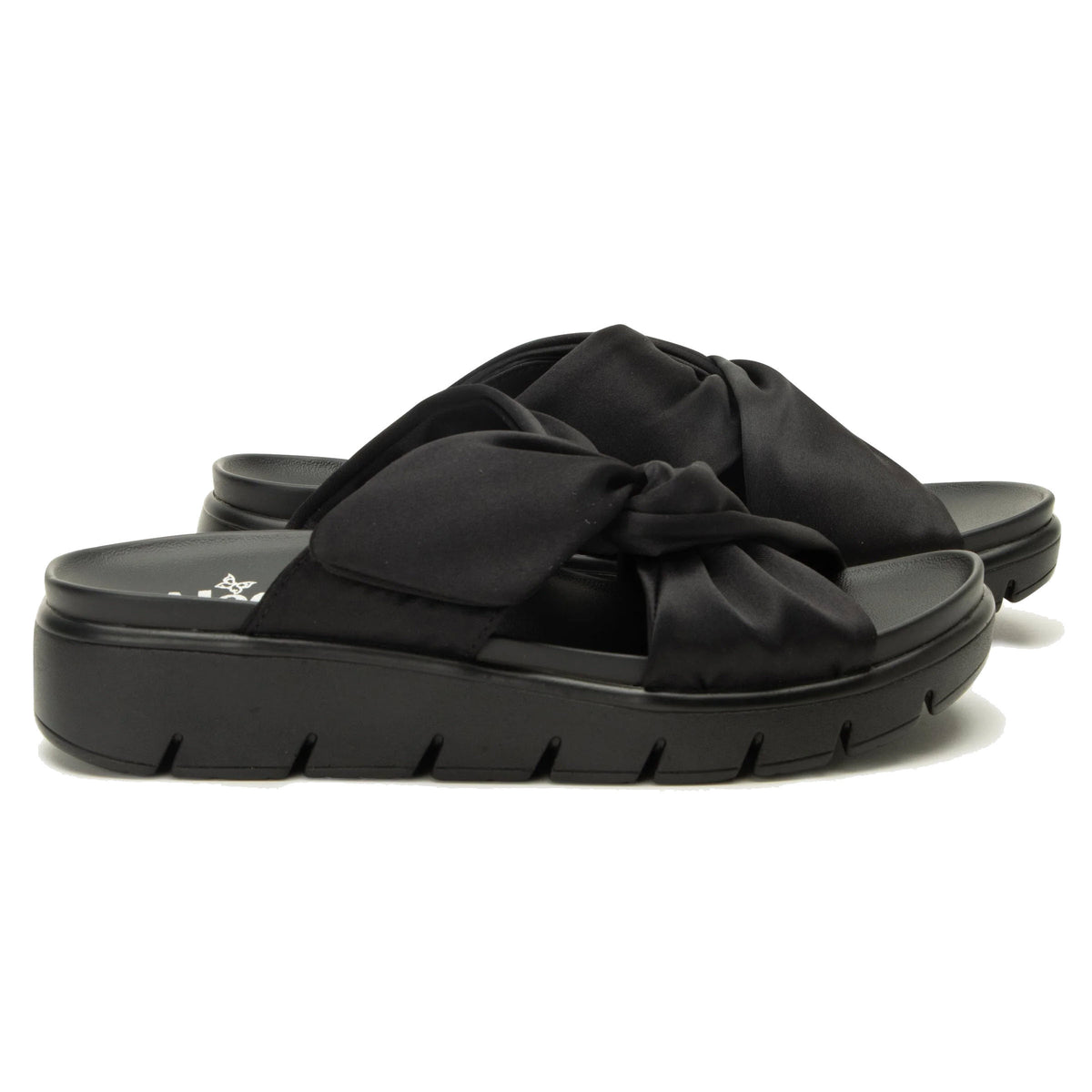 ALEGRIA RYLIE ADJUSTABLE SATIN KNOTTED BLACK - WOMENS