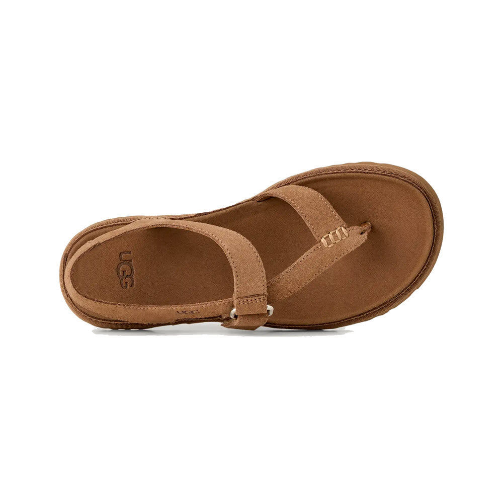 UGG GOLDENGAZE TOE POST SANDAL CHESTNUT - WOMENS