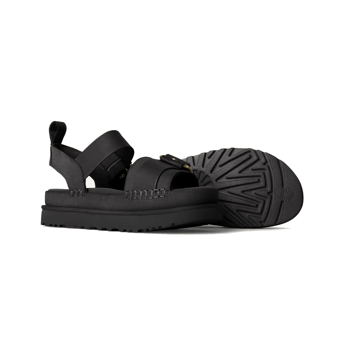 UGG GOLDENSTAR VILLA SANDAL BLACK - WOMENS