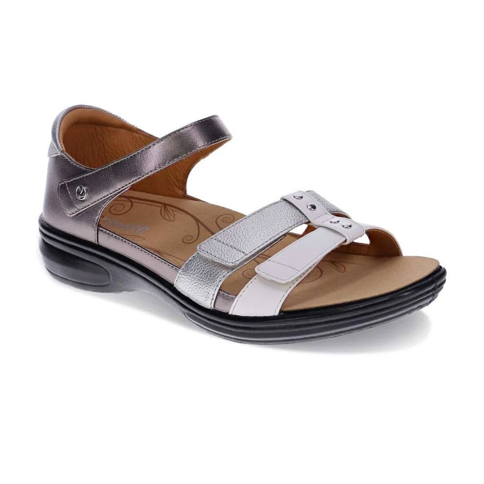 NEGARA CLOSE BACK SANDAL REMOVABLE FOOTBED SILVER FUSION - WOMENS