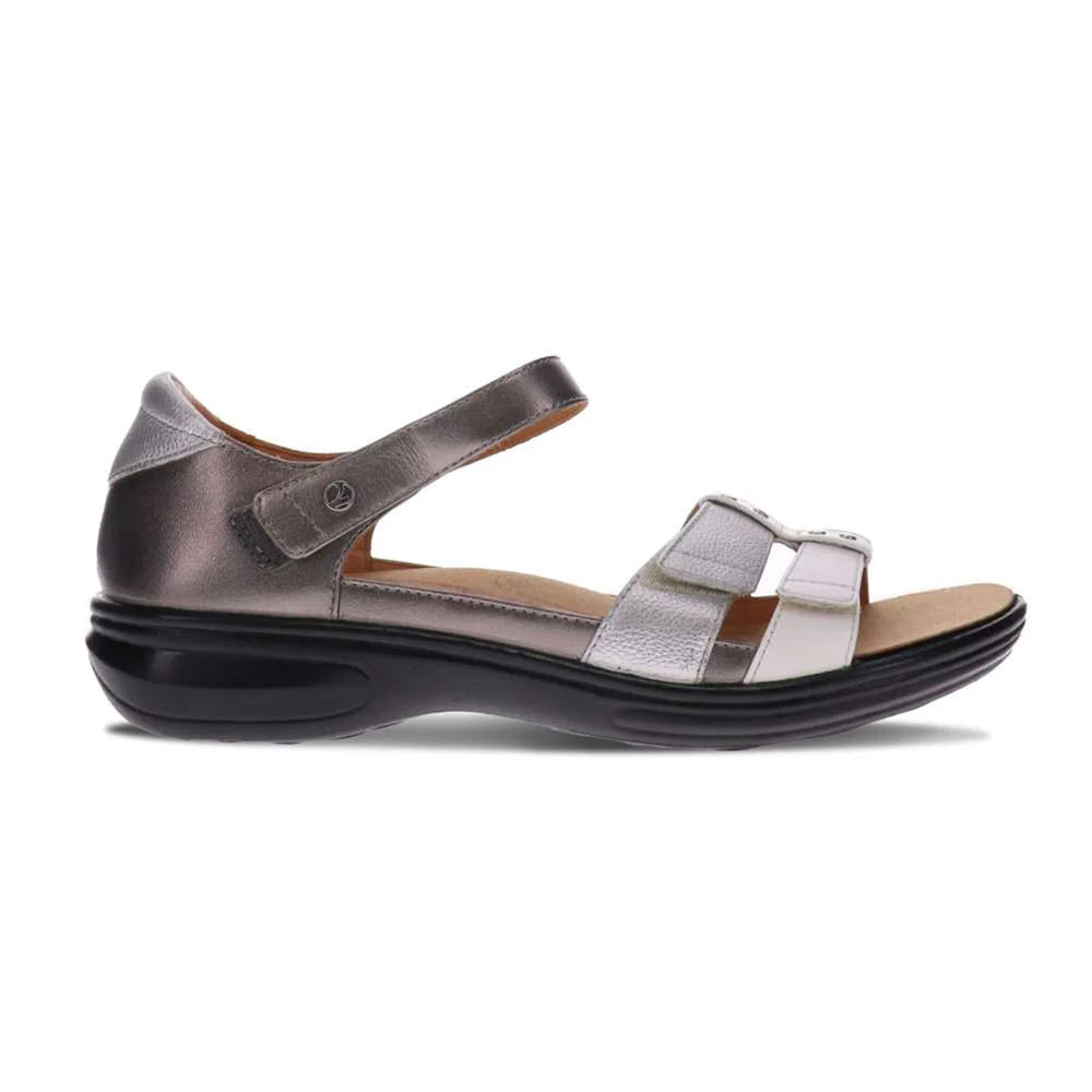 NEGARA CLOSE BACK SANDAL REMOVABLE FOOTBED SILVER FUSION - WOMENS