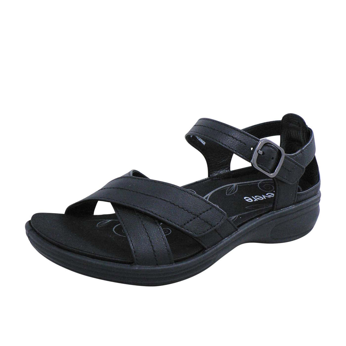 LUCEA CLOSE BACK SANDAL REMOVABLE FOOTBED BLACK - WOMENS