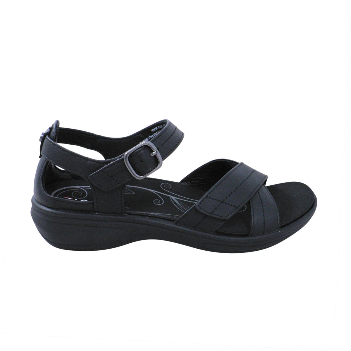 LUCEA CLOSE BACK SANDAL REMOVABLE FOOTBED BLACK - WOMENS