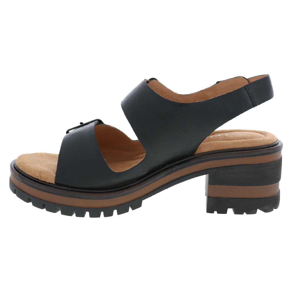 SALVIA HONEY CHUNKY BOTTOM SANDAL BLACK BOSNIA - WOMENS