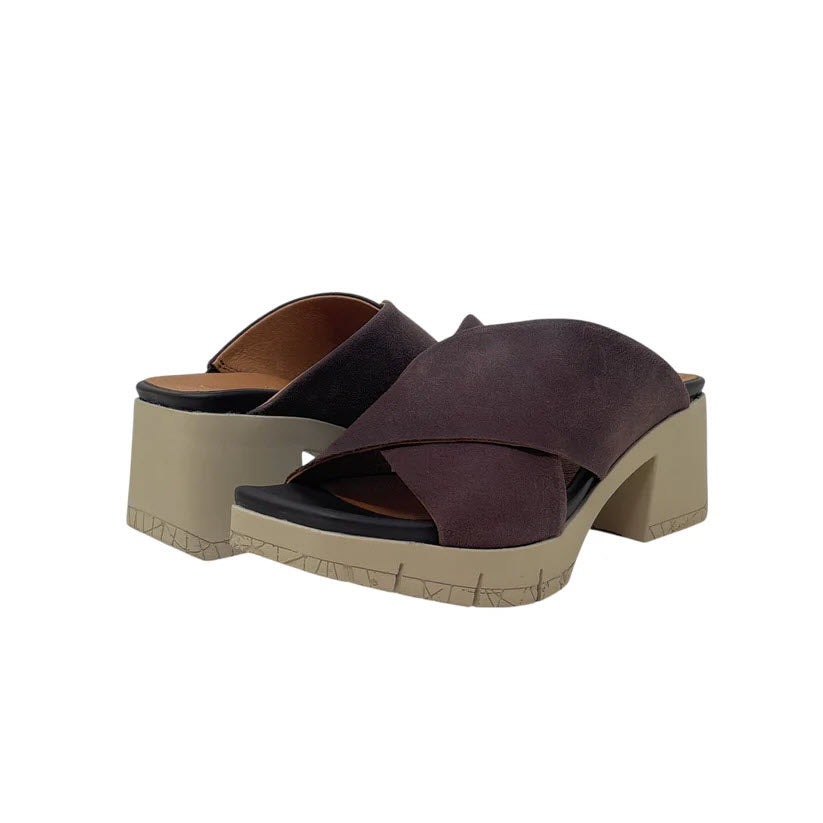 BUSSOLA VELMA BLOCK HEEL SANDAL DARK BROWN ZUCCALE - WOMENS