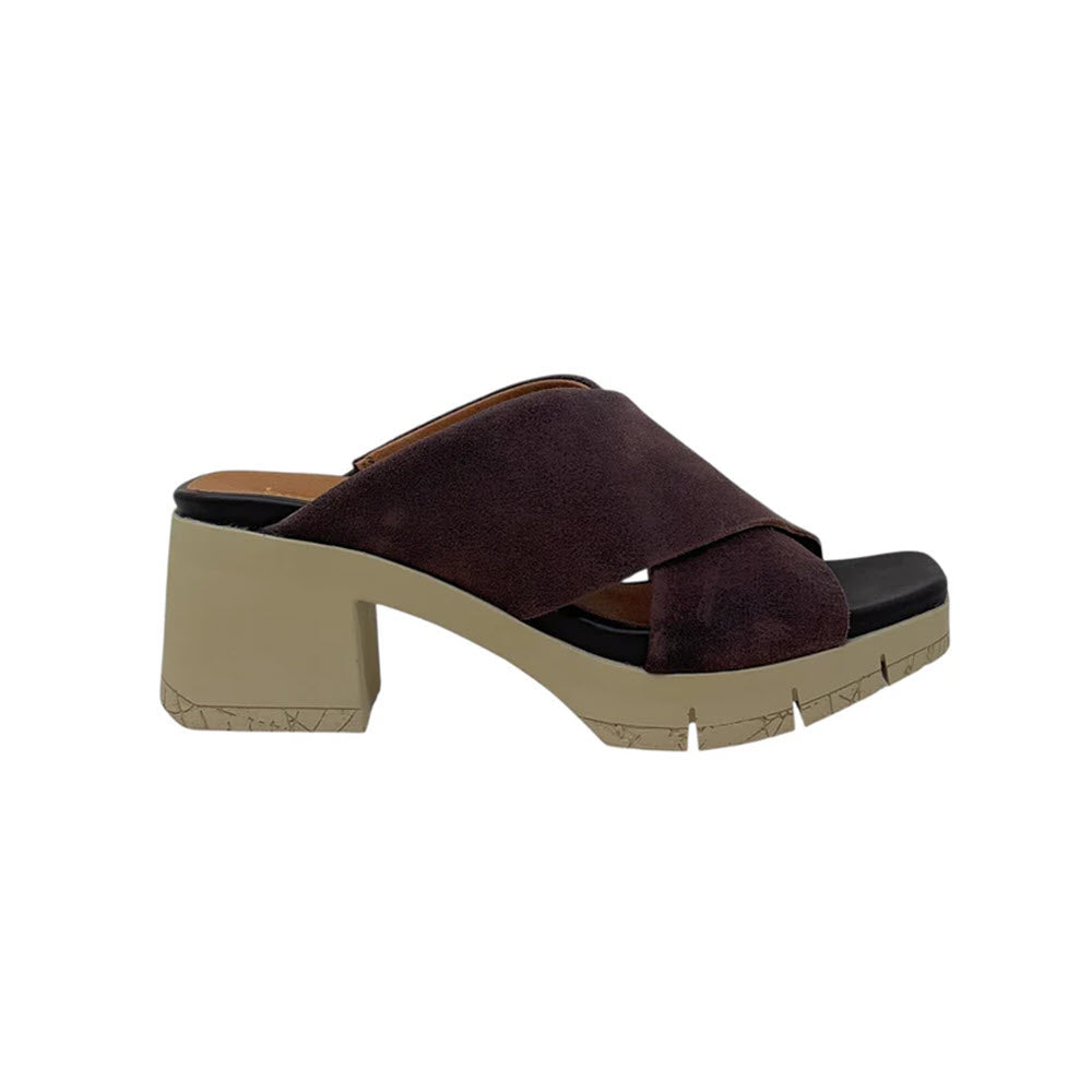 BUSSOLA VELMA BLOCK HEEL SANDAL DARK BROWN ZUCCALE - WOMENS
