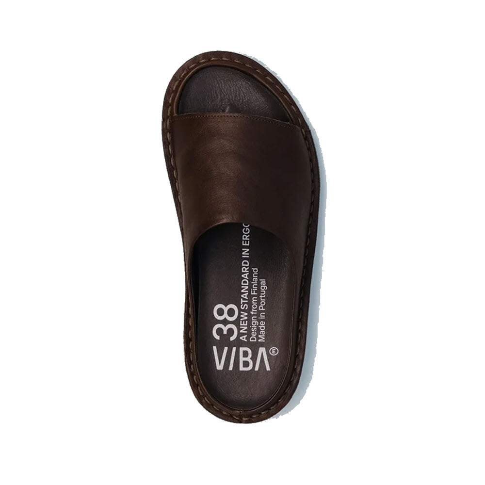 VIBAE SAINT TROPEZ LEATHER SANDAL COCOA BROWN - ADULTS
