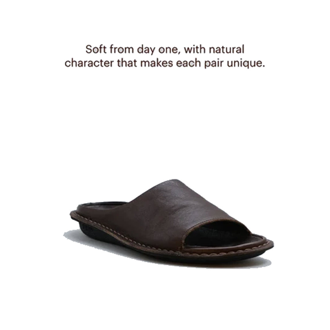 VIBAE SAINT TROPEZ LEATHER SANDAL COCOA BROWN - ADULTS