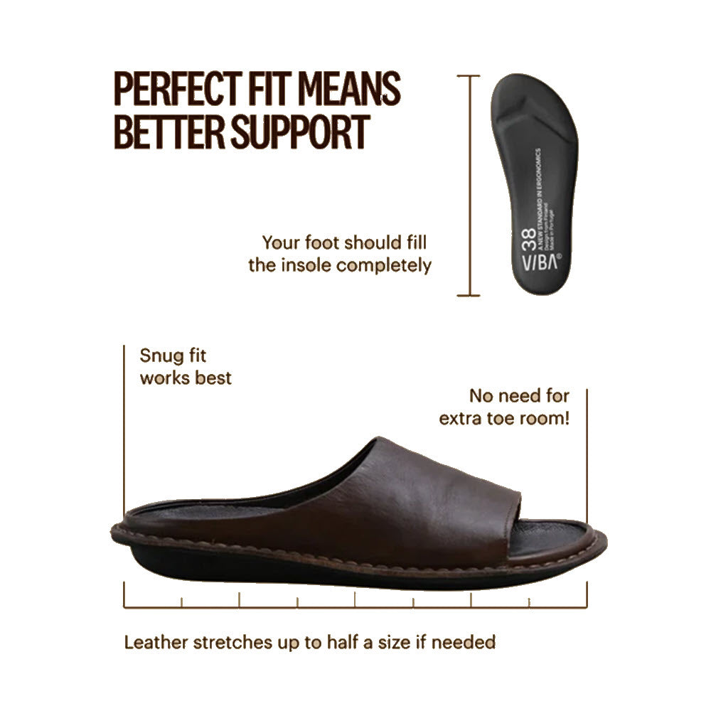 VIBAE SAINT TROPEZ LEATHER SANDAL COCOA BROWN - ADULTS