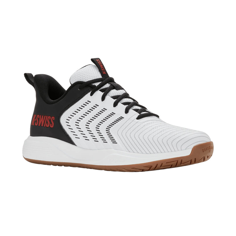 K-SWISS ULTRASHT LIGHT INDOOR WHITE/BLACK/HIGH RISK RED - MENS