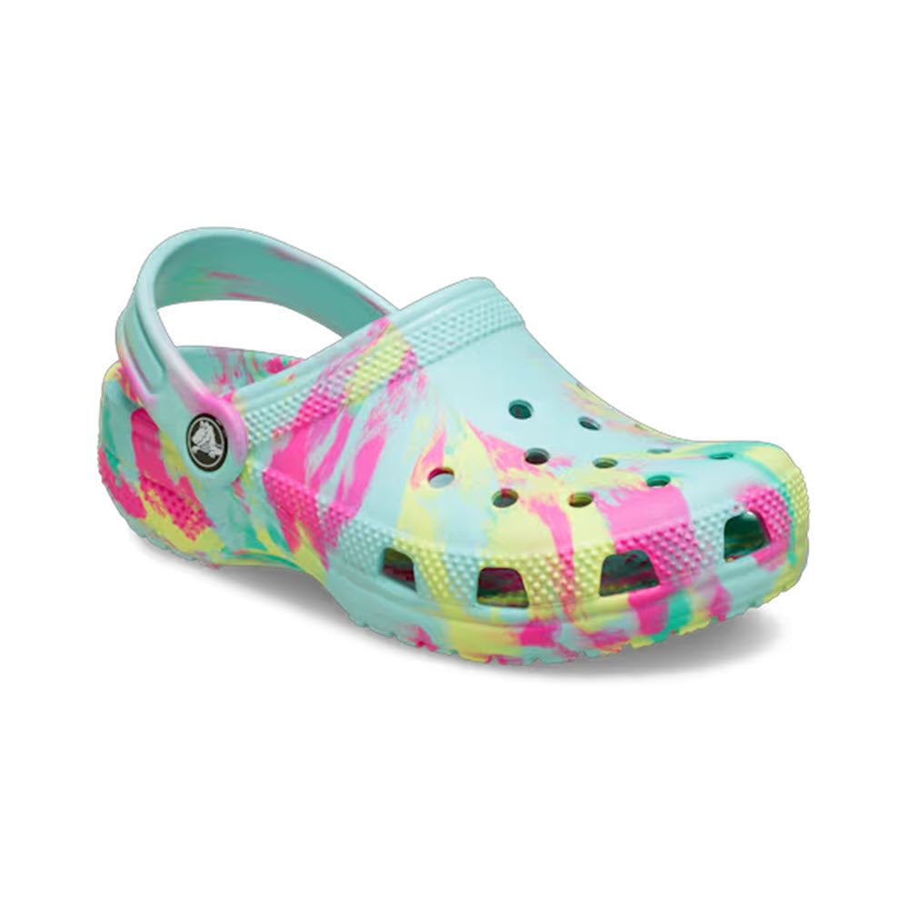 CROCS CLASSIC MARBLED CLOG AQUAMARINE - KIDS