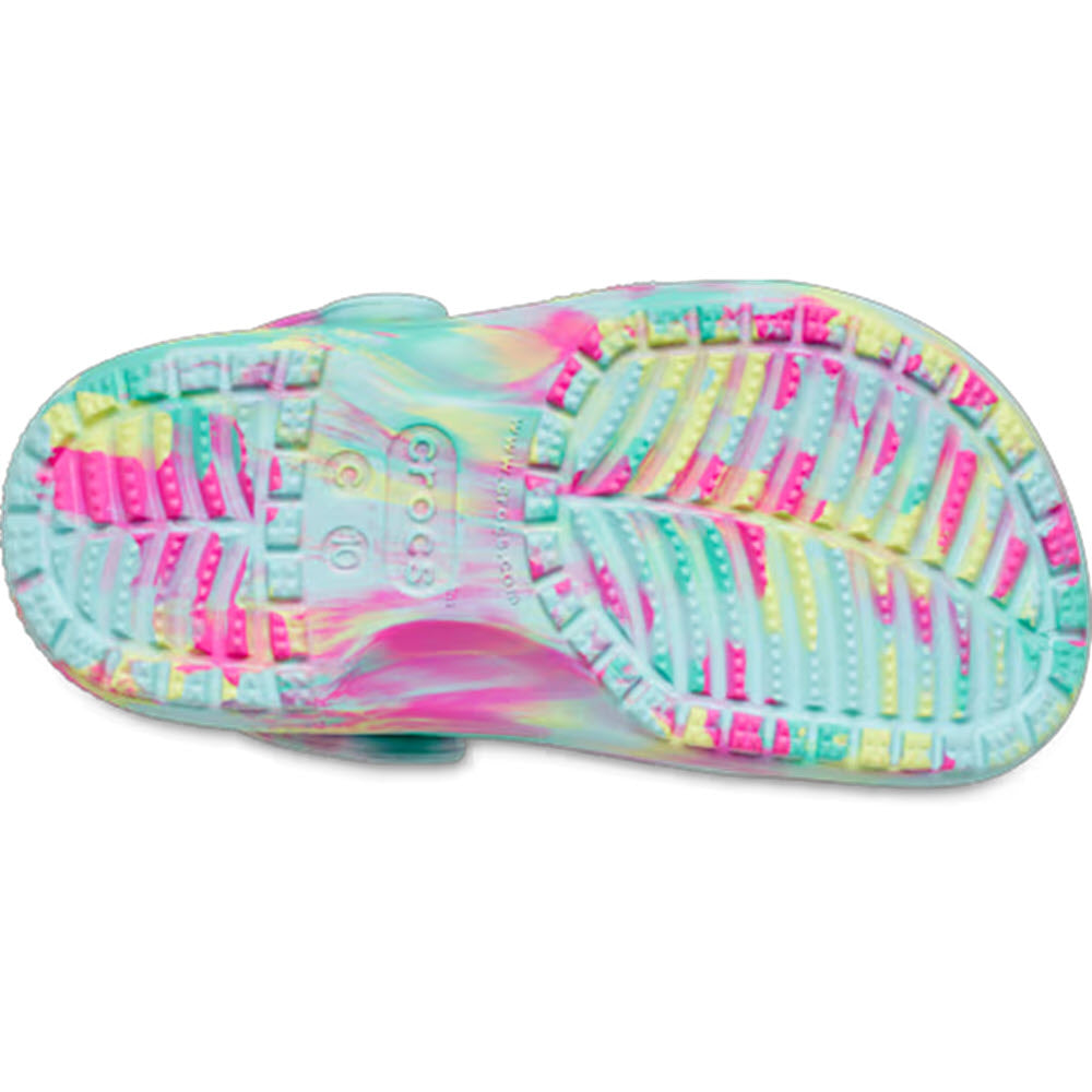 CROCS CLASSIC MARBLED CLOG AQUAMARINE - KIDS
