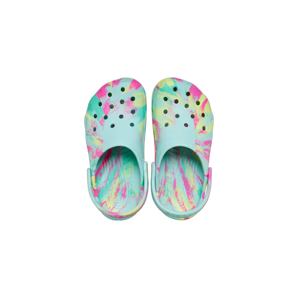 CROCS CLASSIC MARBLED CLOG AQUAMARINE - KIDS