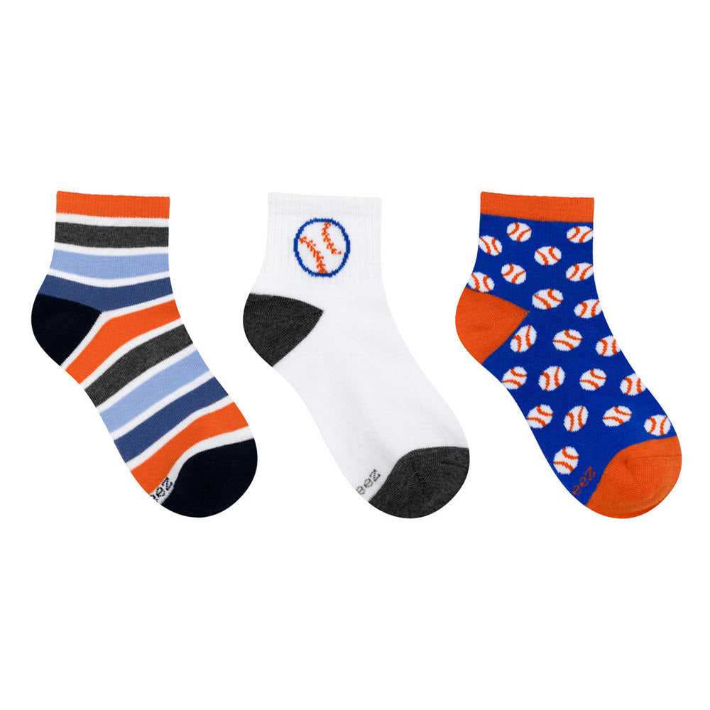 ROBEEZ BASEBALL QUARTER SOCKS 3 PACK - KIDS