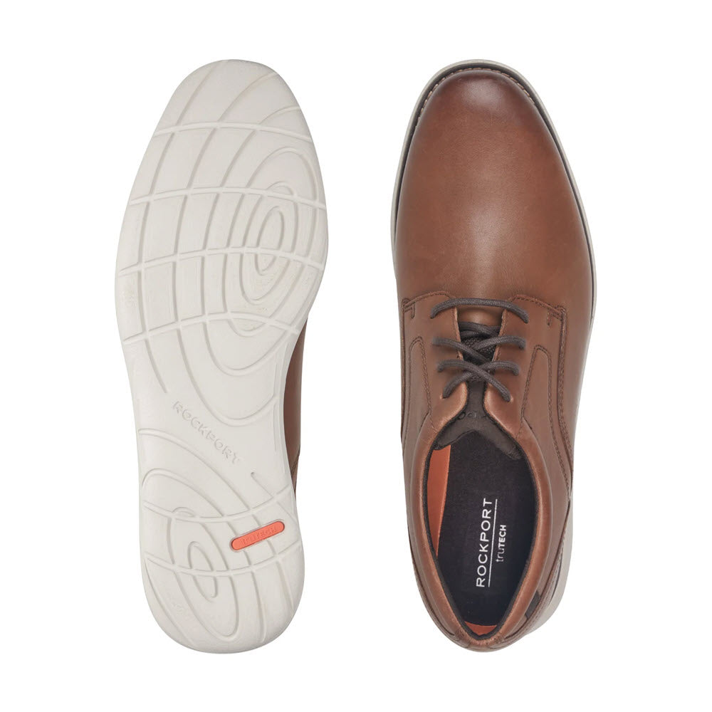 ROCKPORT GARETT PLAIN TOE COGNAC - MENS