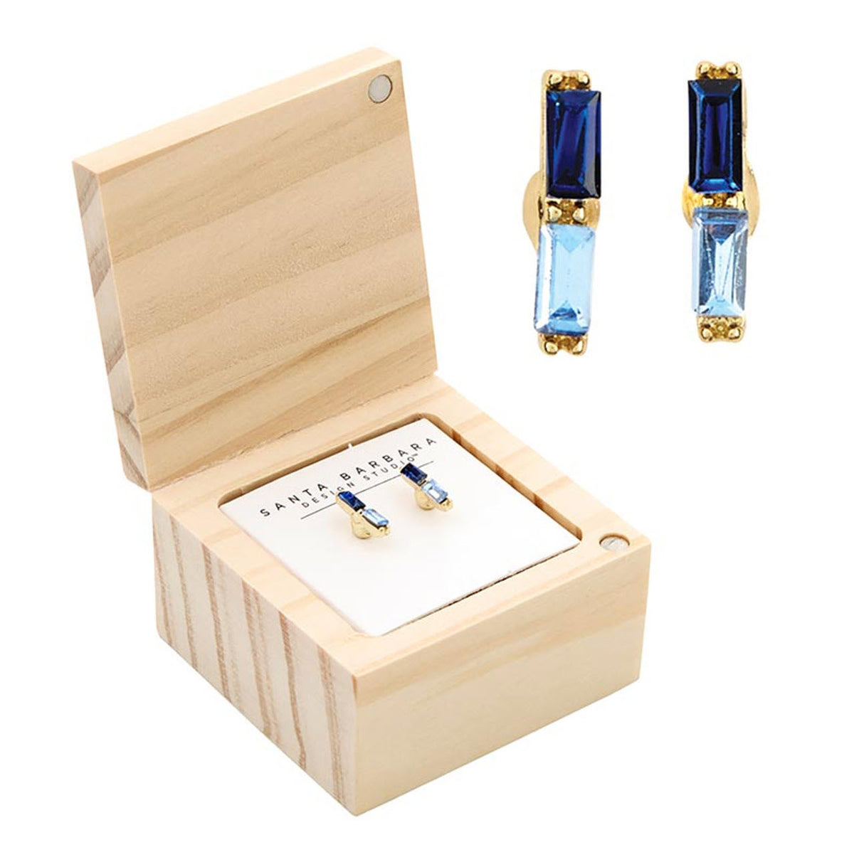 SANTA BARBARA TREASURE BOX EARRINGS BLUE